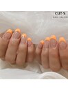 フラッシュ×フレンチネイル