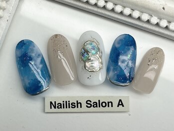 ネイリッシュサロン エー(Nailish Salon A)/タイルミラーネイル