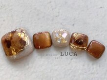 ネイルアトリエルカ(nail atelier LUCA)/M-411 シェル×べっ甲ネイル