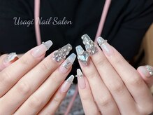 ウサギネイル 新大久保店(usagi nail)/マグネットフレンチ秋可愛い