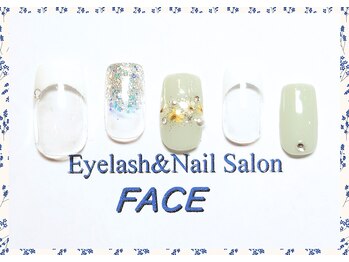 アイラッシュアンドネイルサロン フェイス(Eyelash&NailSalon FACE)/ハンド定額ネイル　￥6.500