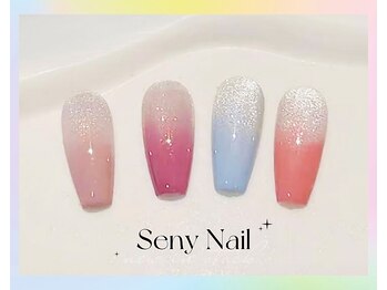 センシー ネイル スタジオ(Sensy Nail Studio)/カラー+フラッシュ 2重グラデ
