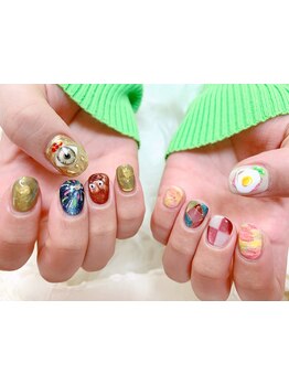 手描きアートが得意なサロン