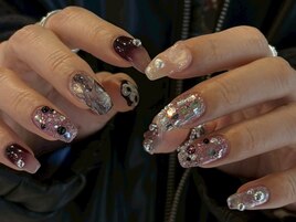 個性派ニュアンス ピンクネイル