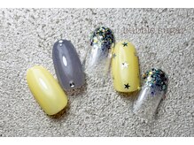 バブル シュガー バイ ネイルクローネ(bublle sugar by.nail crone)/キラキラ星ネイル