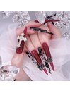 黒赤ロングネイル