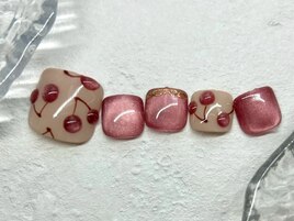フットネイル/さくらんぼネイル