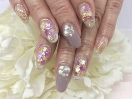 笹尾／華やかシェルネイル☆