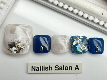 ネイリッシュサロン エー(Nailish Salon A)/ニュアンスフットネイル