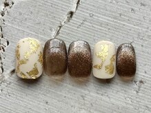 サニーサイド 梅田(Sunny side)/マット金箔マグネットネイル