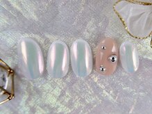 ショコ アンド ラム(Syoko&Lum)/☆ミラー×フレンチネイル☆