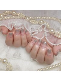 グレーラメ入りグラデーション