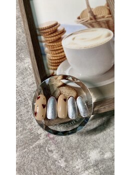 ハートバレンタインネイル