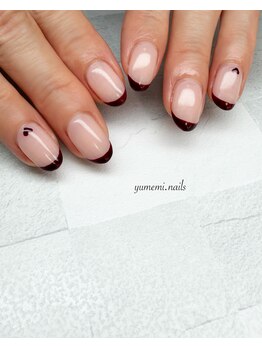 ユメミネイルズ(yumemi.nails)/ボルドーフレンチ