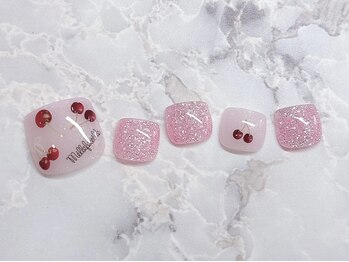 ネイルサロン クラーヴォ(cravo)/フットシンプルアートコース　2