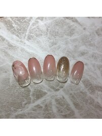 グラデーションフラワーネイル