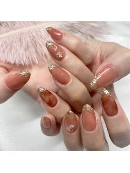 モルフォネイル(Morpho nail)/#シンプル#ミラーフレンチ