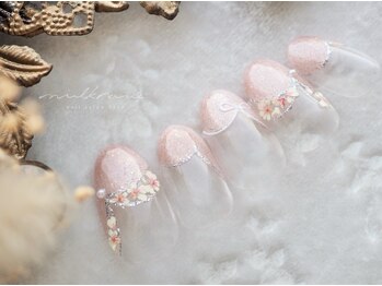 ミルクネイル(MILK NAIL)/淡押し花〈新規7500円〉