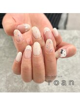 ロアンネイル(roan nail)/フレンチ×花