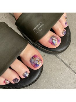 たらし込みニュアンスネイル