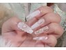 【ジェル】トレンド贅沢♪10本アート 90分 7480円　【フット+880円】