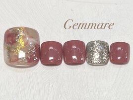 秋のニュアンスフットネイル