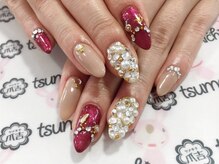 ネイルサロン 爪吉/ぎっしり華やかパールが主役♪