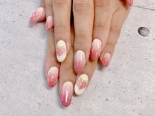 ネイル ビューティーマジック 葛西本店/桃デザインネイル