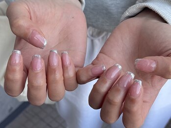 ワン 四条烏丸(One)/ラメフレンチネイル