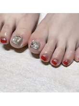 リコリサイア(ricco risaia)/親指敷詰めキラキラネイル