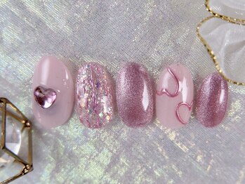 ショコ アンド ラム(Syoko&Lum)/☆ピンクハートネイル☆