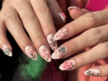 オーロラ アメ村店(AURORA)/クロム風ネイル