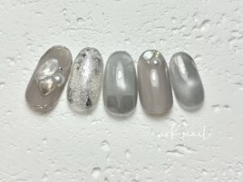 シルバー×グレーネイル