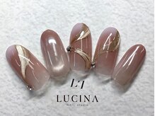 ネイルスタジオ ルキナ(LUCINA)/H-674ワンホンブライダルネイル