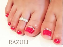 ネイルアンドジュエリーラズリ(Nail＆Jewelry RAZULI)/【フットワンカラー＆ストーン】