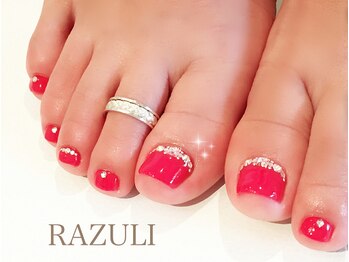ネイルアンドジュエリーラズリ(Nail＆Jewelry RAZULI)/【フットワンカラー＆ストーン】