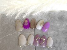 ココネイル(CoCo Nail)/ハートアート×ニュアンスネイル