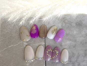 ココネイル(CoCo Nail)/ハートアート×ニュアンスネイル