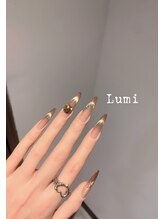 ルミネイル 大宮東口店(Lumi Nail)/ブラウングラデ　ビジユ