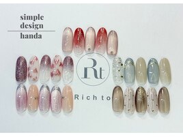 シンプルアート定額ネイル