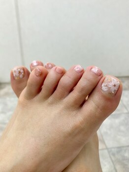 ネイルサロン ティアラリュクス 市川北口店(Tiara Luxe)/FOOT桜ネイル