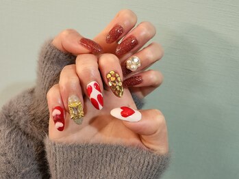 キャットミントファミリー 水沢店(キャットミントfamily)/ハートネイル★パラジェル