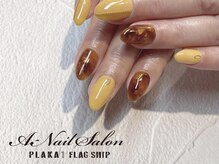 エーネイルサロン プラーカ本店(A-Nail Salon)/イエロー×べっ甲