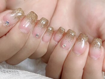 ラメグラデーションネイル