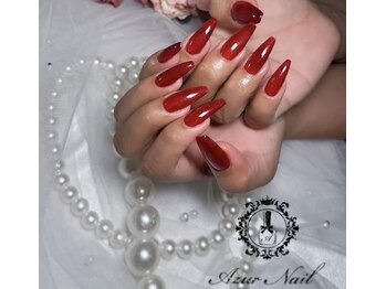 アジュールネイル 神戸三宮店(AzurNail)の写真/【ワンカラー・カラグラ（ストーンアート付）¥4000】全メニューオフ込!何度来ても同じ価格★当日予約OK♪