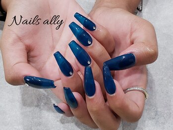 ネイルズアリー 立川店(Nails ally)/ダイアミ×ロングネイル×夏