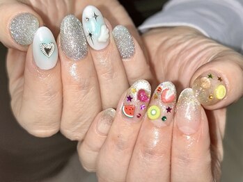 スノーフレーク(Snowflake)/ちぐはぐネイルコース☆♪