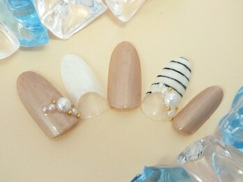 エムネイル(M Nail)/上品(パール・ボーダー)