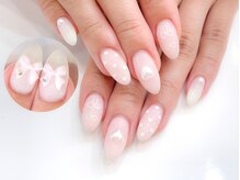 ネイルコレクション ピンク(Nail Collection Pink)/ジェル定額￥7990☆リボン