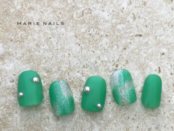 マリー ネイルズ いわきラトブ店(MARIE NAILS)/マーブル 新規5500円税込 0515a